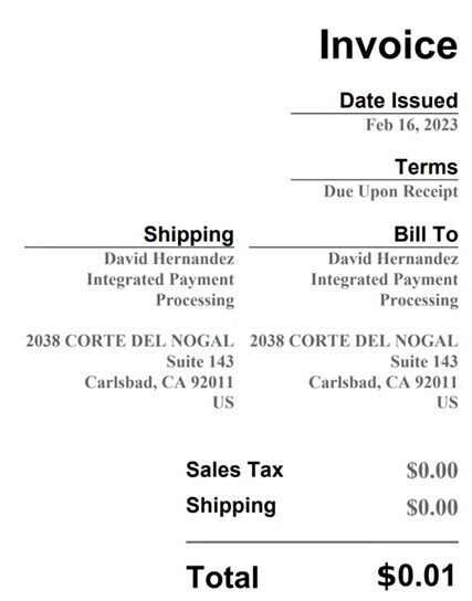 Invoice records