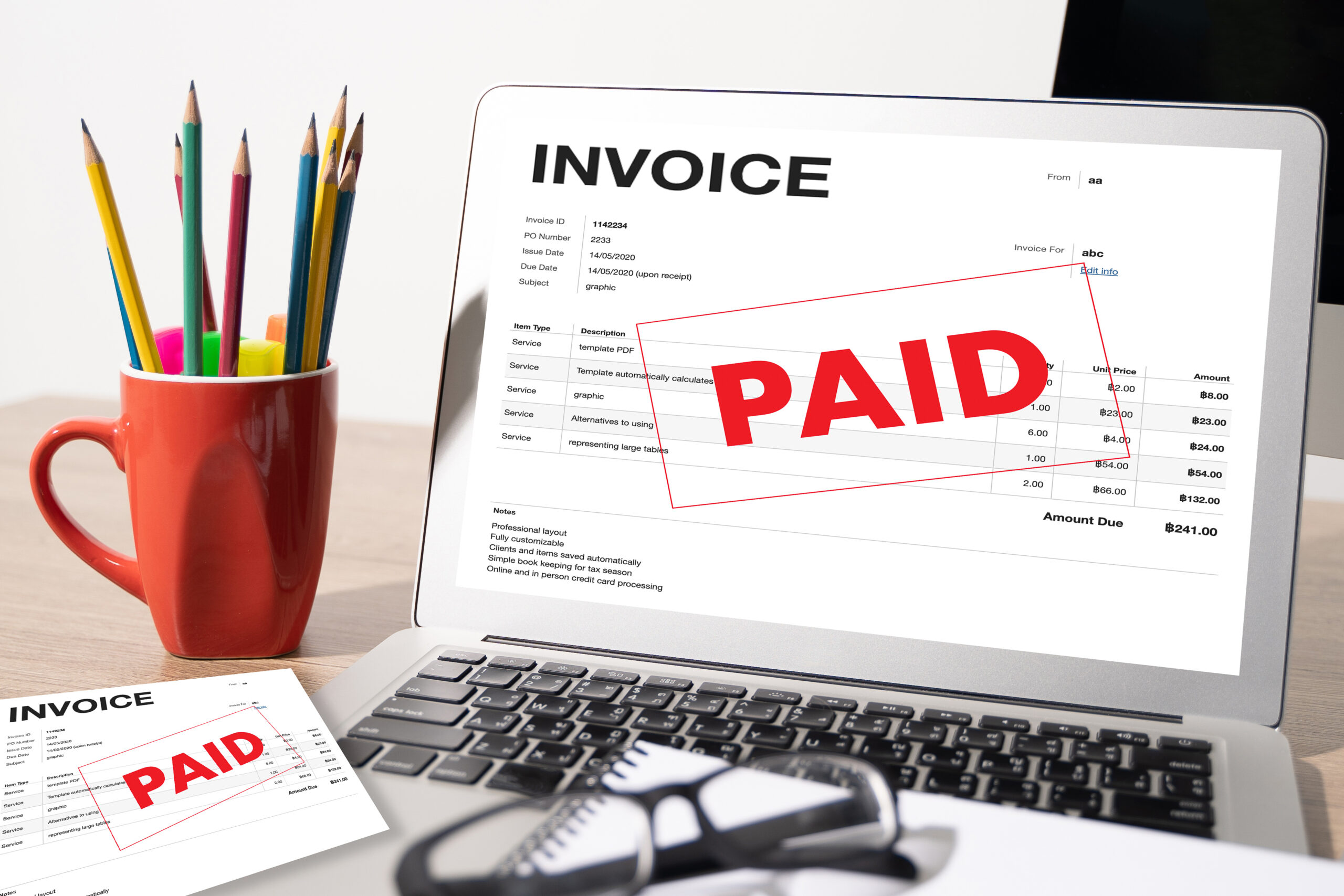 Email invoice payment
