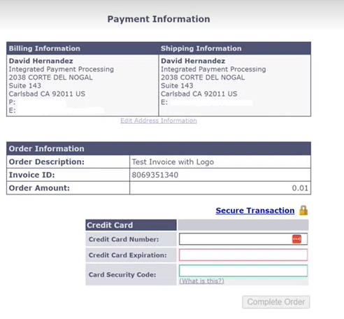 invoice for payment tracking