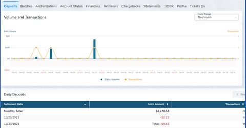 merchant portal transactions