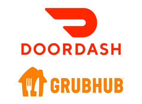 door dash and grub hub logos